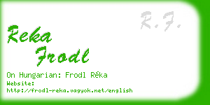 reka frodl business card